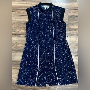Jason Wu Navy and White Polka Dot Mini Dress
